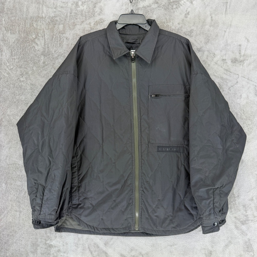 G-Star RAW Postino Oversized 2.0 Black Quilted Jacket Mens XXL D22891-C442-6484